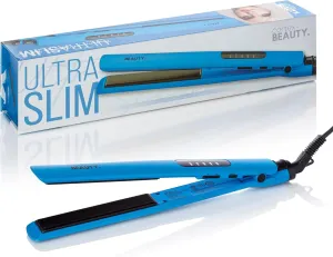 Cortex Beauty Ultra Slim Digital Flat Iron – 1" Nano Titanium Hair Straightener, Professional Salon Hot Tool for Sleek Styling, Plancha de Cabello - Beach Blue