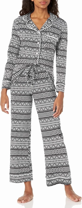 Cosabella Women's Bella Printed Petite Long Sleeve Top & Pant Pajama Set