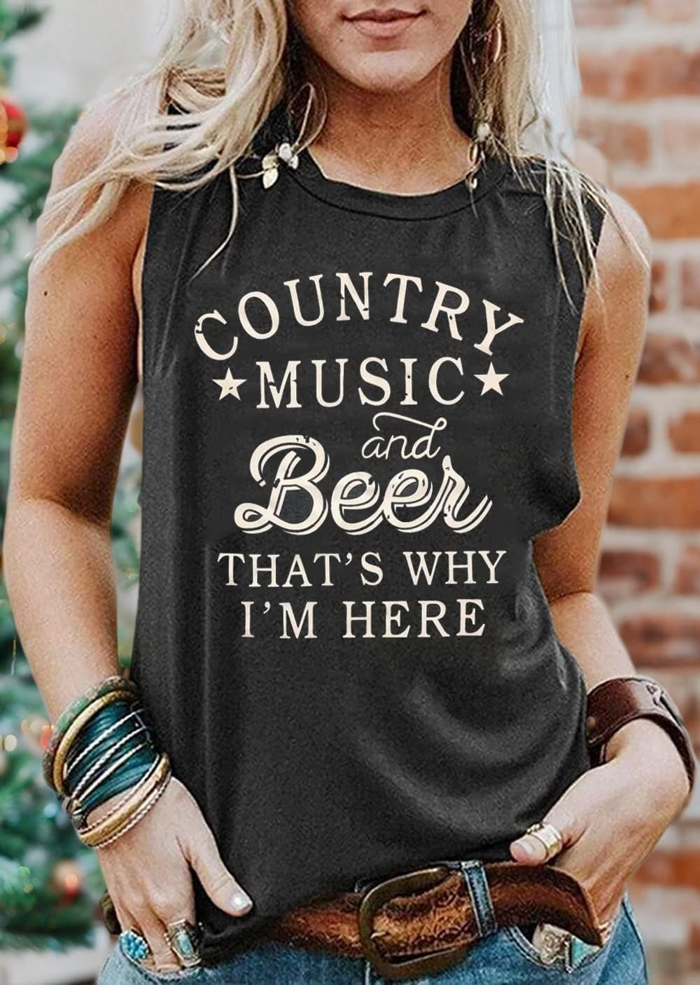 Country Music Tank Tops Women Letter Print Country Music Festival Tank Tops Funny Summer Sleeveless Vacation Tank