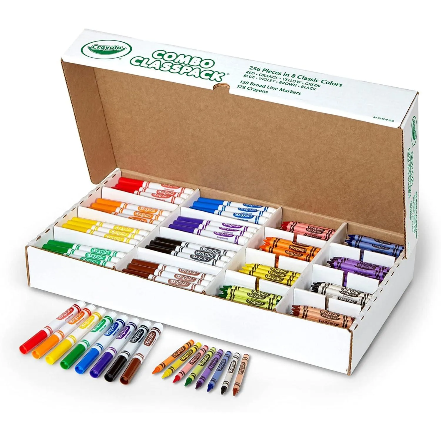 Crayola Crayon & Marker Combo Classpack - 8 Colors (256 Pack)