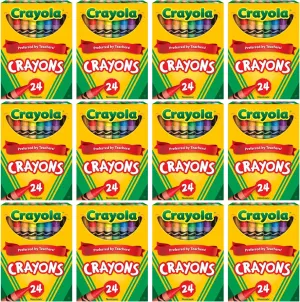 Crayola Crayons Bulk, 12 Packs of 24 Count Crayons, School Supplies, Assorted Colors