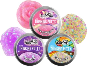 Crazy Aaron's Putty Mini Tins Funky Fidget, Daydream & Fairy Sprinkles Gift Set Bundle - 3 Pack (13.3g Each)