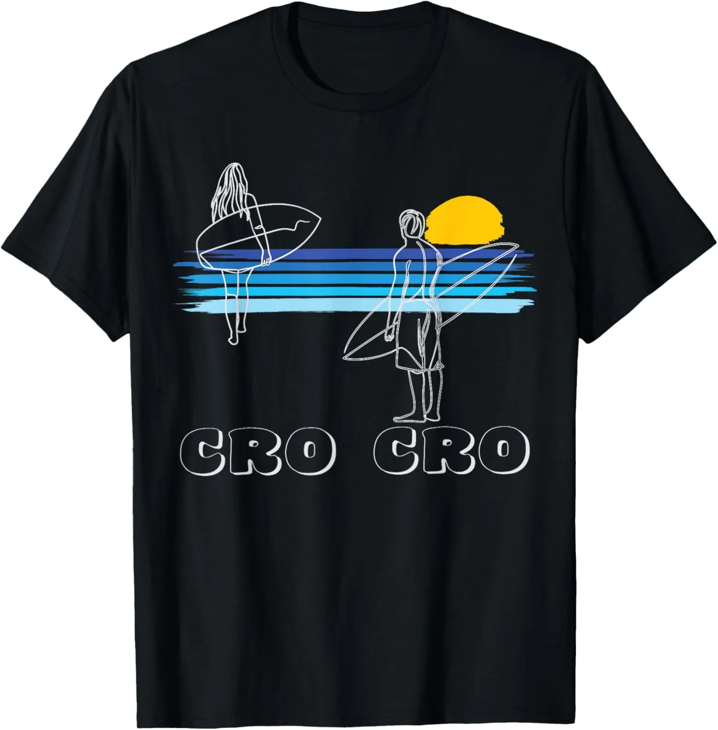 Cro cro Surfing Beach Surf Guy Girl T-Shirt