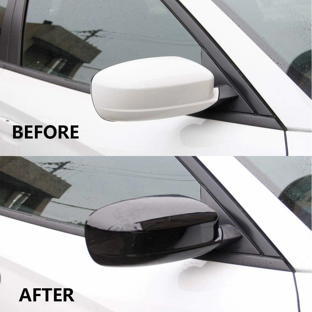 Crosselec Bright Black Side Door Mirror Cover Molding Trim for Dodge Charger 2011-2021 for Chrysler 300 300C 2011-2022 (Bright Black)