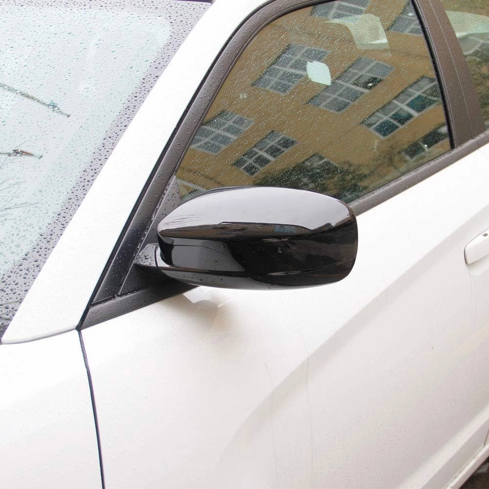Crosselec Bright Black Side Door Mirror Cover Molding Trim for Dodge Charger 2011-2021 for Chrysler 300 300C 2011-2022 (Bright Black)
