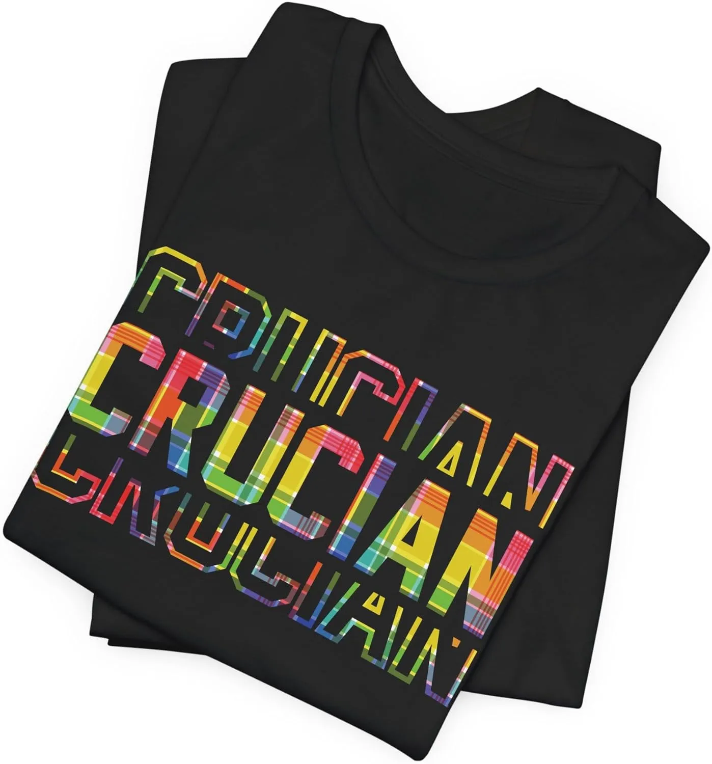 CRUCIAN Madras T-Shirt – St. Croix U.S. Virgin Islands Heritage Tee – Unisex St. Croix Vacation Tee Gift Souvenir