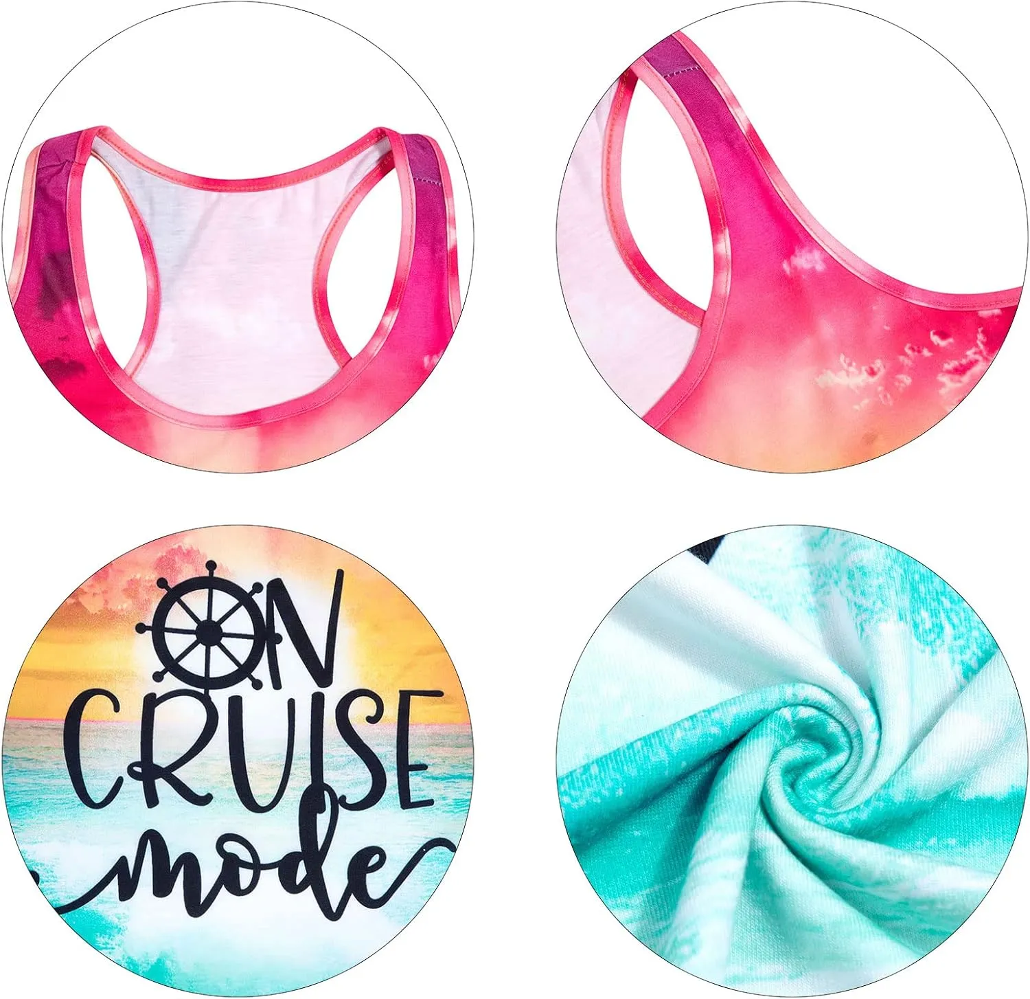 Cruise Mode Tank Women Summer Sleeveless Cruising Love Graphic Print T Shirt Boating Gifts Vacation Beach Shirt