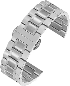 Curved End Watch Strap 12 13 14 15 16 17 18 19 20 21 22 23 24mm Stainless Steel Band Quick Release