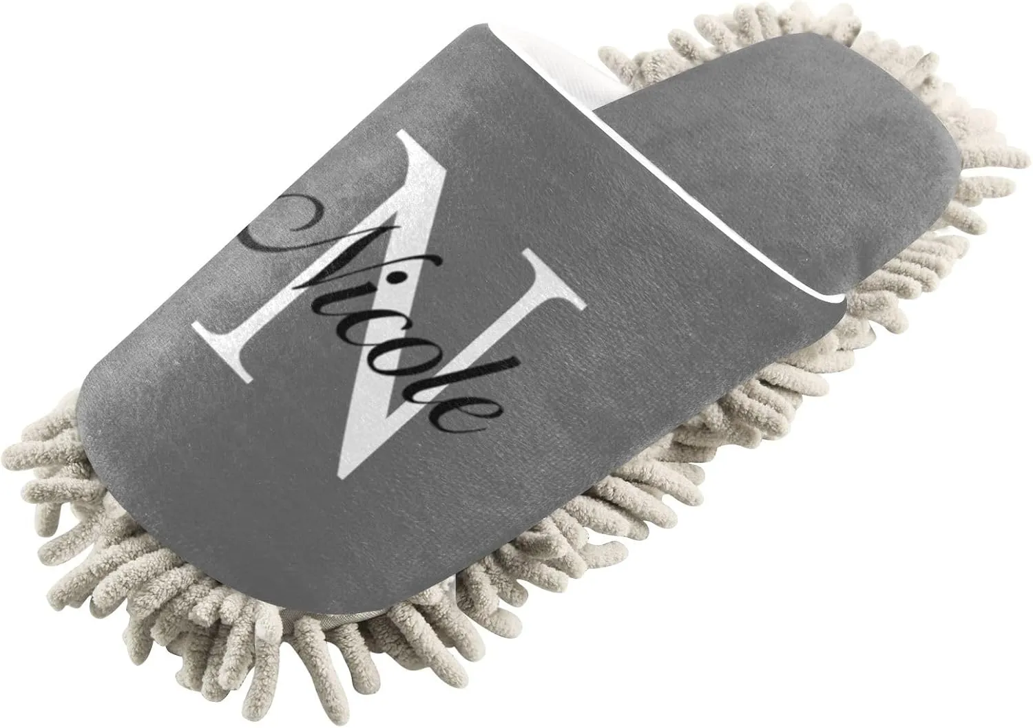 Custom Mop Slippers for Floor Cleaning Personalized Washable Microfiber Cleaning Mop Slippers