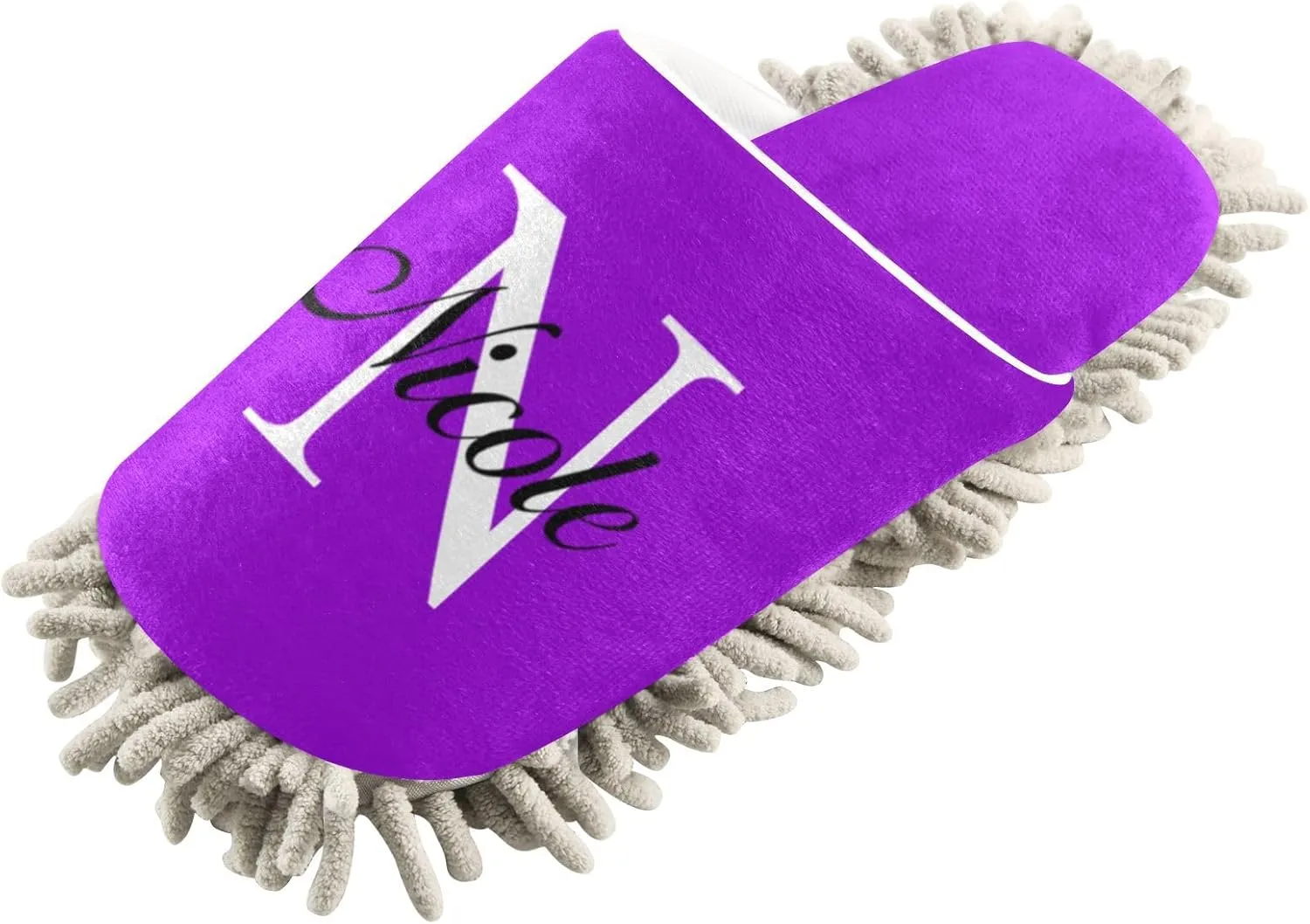 Custom Mop Slippers for Floor Cleaning Personalized Washable Microfiber Cleaning Mop Slippers
