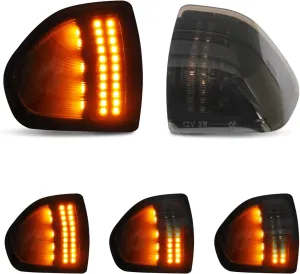 D-Lumina Sequential Left ＆ Right Side LED Mirror Turn Signal Light Smoked Lens for 2010-2018 Dodge Ram 1500 2500 3500 4500 5500, Dynamic Rear View Mirror Lamp Replace 68302828AA 68302829AA, Pack of 2