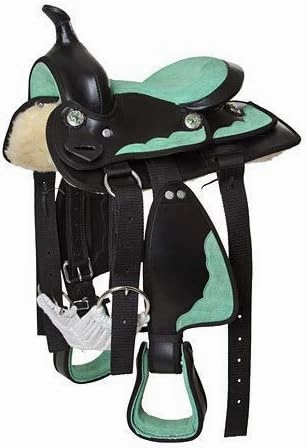 D&L Saddlery Classic Western Barrel Racing Handmade Synthetic Cordura Horse Saddle Lightweight Barrel Racing Saddle Trail Tack Equestrian Horse Saddle Tack Size 10" to 18" inches Seat, SYN48