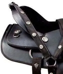 D&L Saddlery Classic Western Barrel Racing Handmade Synthetic Cordura Horse Saddle Lightweight Barrel Racing Saddle Trail Tack Equestrian Horse Saddle Tack Size 10" to 18" inches Seat, SYN21