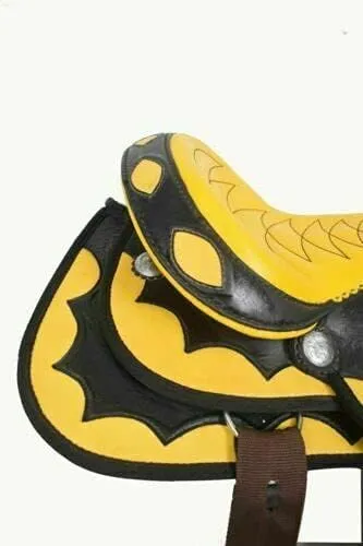 D&L Saddlery Classic Western Barrel Racing Handmade Synthetic Cordura Horse Saddle Lightweight Barrel Racing Saddle Trail Tack Equestrian Horse Saddle Tack Size 10" to 18" inches Seat, SYN62