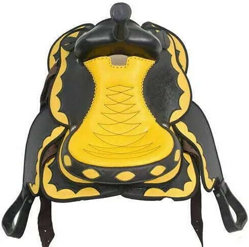 D&L Saddlery Classic Western Barrel Racing Handmade Synthetic Cordura Horse Saddle Lightweight Barrel Racing Saddle Trail Tack Equestrian Horse Saddle Tack Size 10" to 18" inches Seat, SYN62