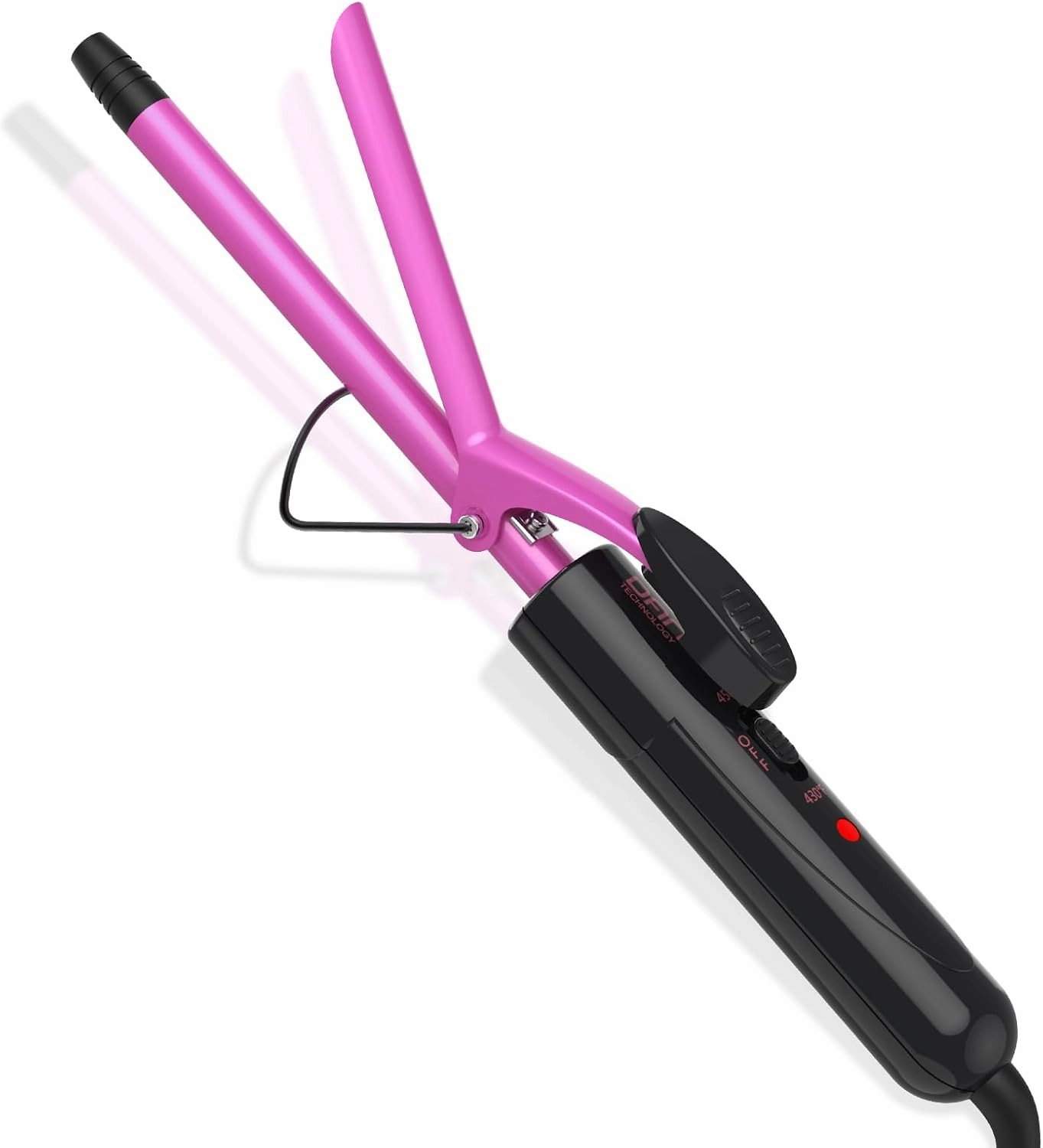 DAN Technology Small Barrel Curling Iron Wand Ceramic Barrel Tiny Curling Iron with Adjustable Temperature High Heat Hair Curling Irons Tiny Curler for Tight Curls Short & Long Hair (1/2 Inch,13MM)