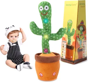 Dancing Cactus Toy for Baby Toddler, Talking Cactus Colorful Glowing Repeating What You Say, Singing Toys 120 Pcs Songs for Baby Gifts