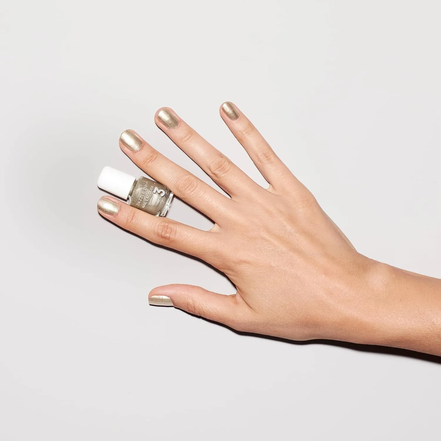 Dazzle Dry Mini Kit 4 Step System - Illuminate - A bright champagne gold. Full-coverage metallic. (5 Piece Kit / 5 Manicures)