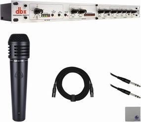dbx 286s Microphone Preamp/Channel Strip with Lewitt MTP-440-DM MTP Live Series Dynamic Instrument Microphone, XLR Cable, 1/4" to 1/4" TRS Cable and StreamEye Polishing Cloth