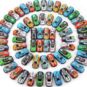 DERTE Pull Back Cars for Kids Mini Car Toys Bulk Metal Race Vehicles Party Favors Goodie Bag Stuffers Classroom Prizes for Boys Girls Toddlers (84)