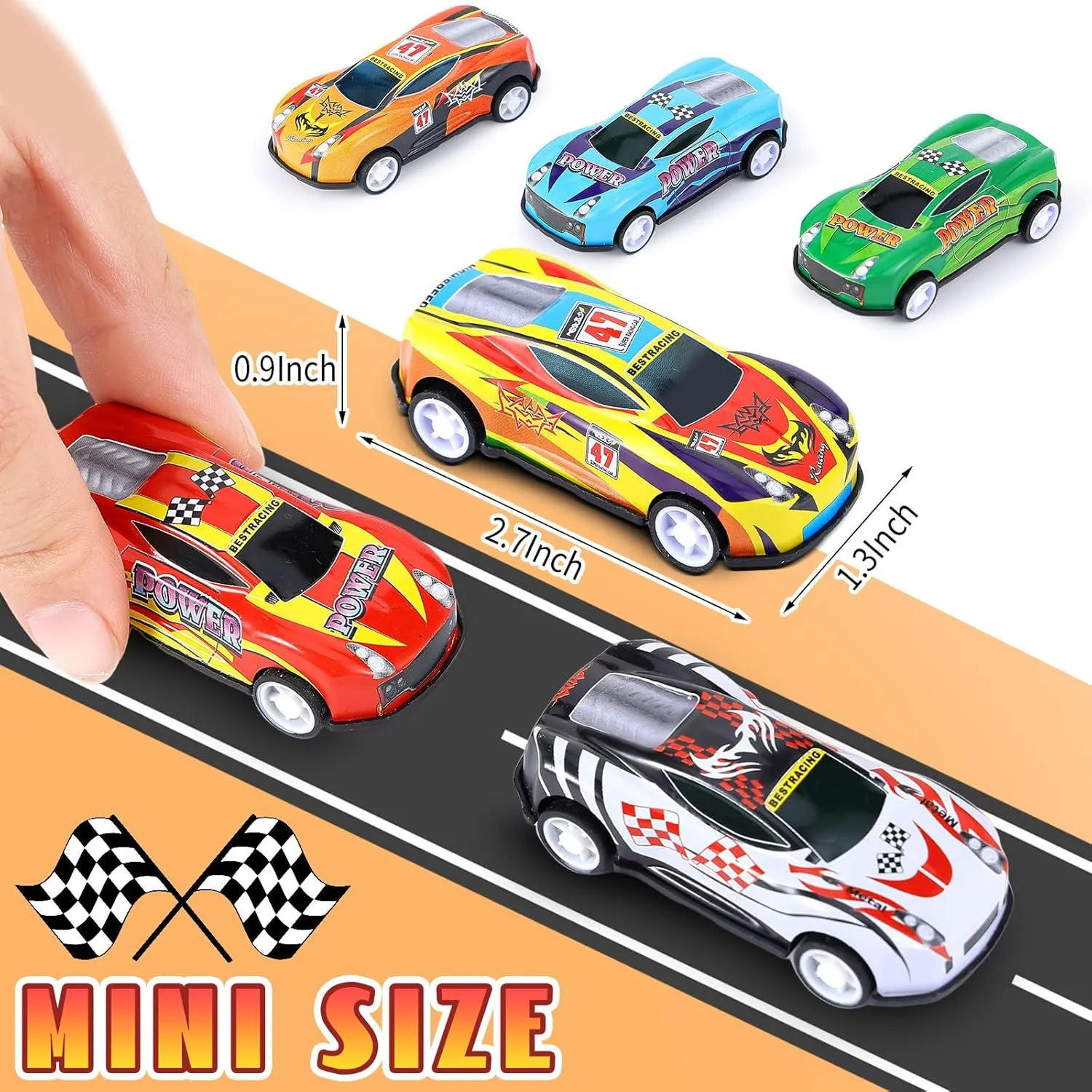 DERTE Pull Back Cars for Kids Mini Car Toys Bulk Metal Race Vehicles Party Favors Goodie Bag Stuffers Classroom Prizes for Boys Girls Toddlers (84)