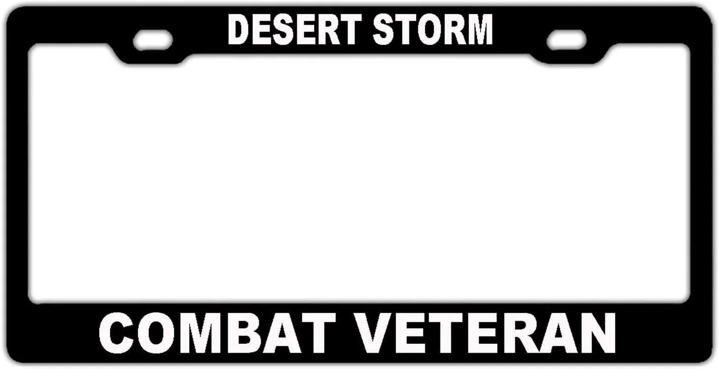 Desert Storm Combat Veteran License Plate Frame. FITS All US & Canada Standard Sized 12" x 6"