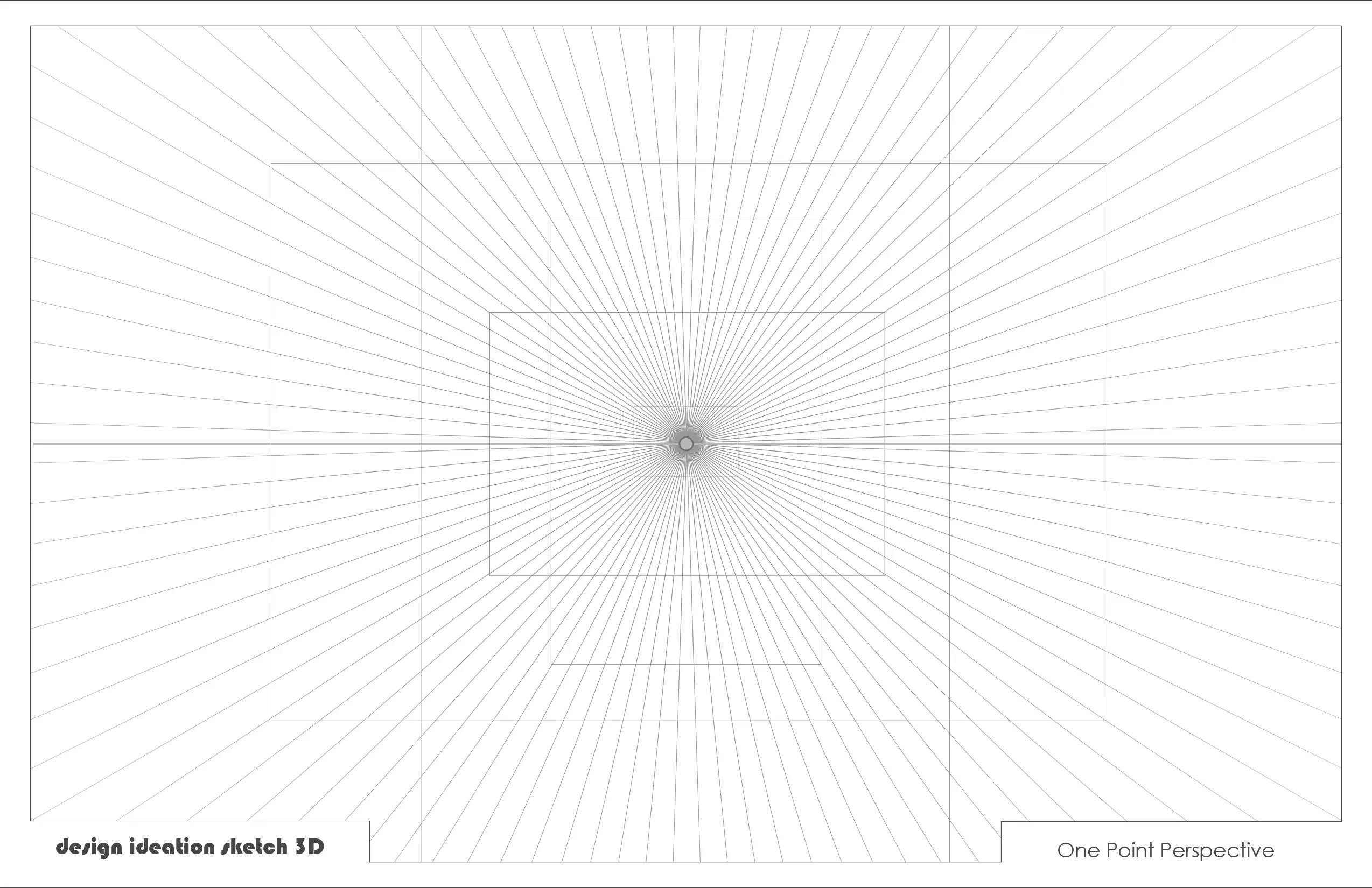 Design Ideation PERSPECTIVE GRID PAD. Removable Sheet. Multi-Media. 1 Point. Grey. (11" x 17") PAD-2550-TS