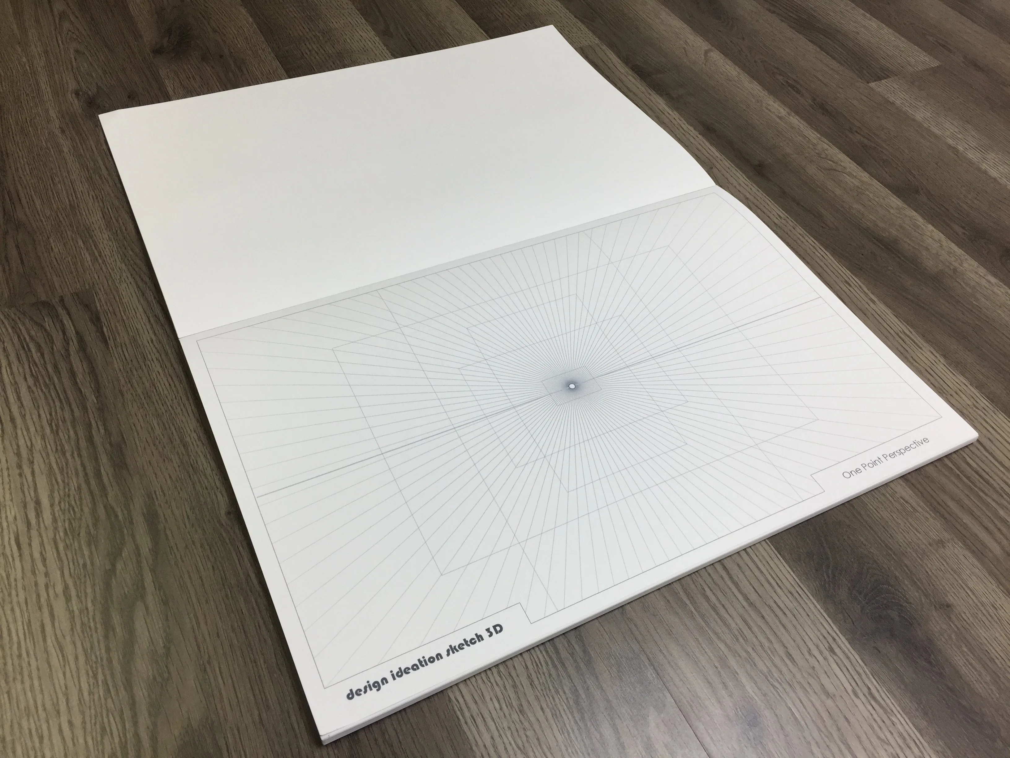 Design Ideation PERSPECTIVE GRID PAD. Removable Sheet. Multi-Media. 1 Point. Grey. (11" x 17") PAD-2550-TS