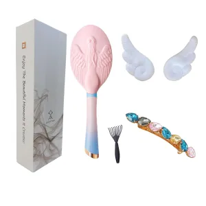 Detangling Hair Brush – Anti-Static, Gentle on Scalp, Styling Tool for All Hair Types – Shine-Enhancing, Travel-Friendly Hair Care Essential（Pink）