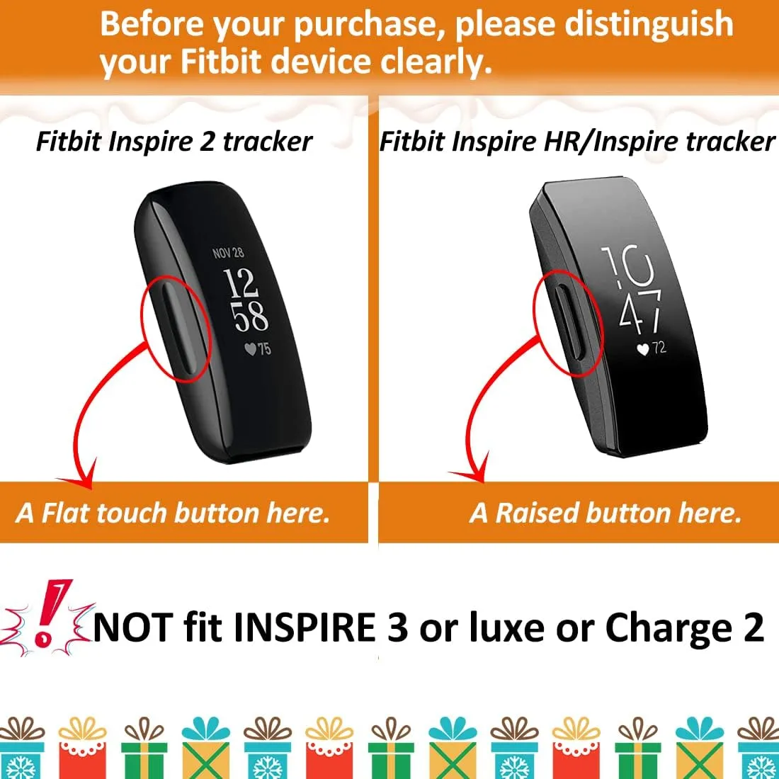 Dilando Chain Metal Link Bands Compatible with Fitbit Inspire 2 Bands Women Adjustable Stainless Steel Wristband Bracelet Accessories Replacement Strap for Inspire 2 Rose Gold