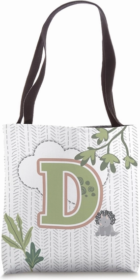 Dinosaur Dreams Jurassic Theme Nursery Decor Personalized Tote Bag