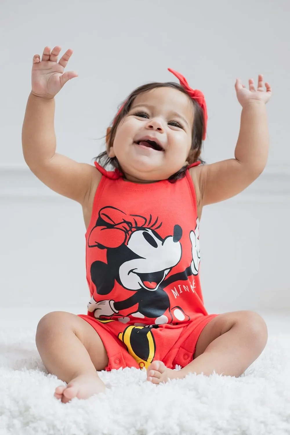 Disney Minnie Mouse Winnie the Pooh Lion King Lilo & Stitch Simba Romper and Headband Newborn to Toddler