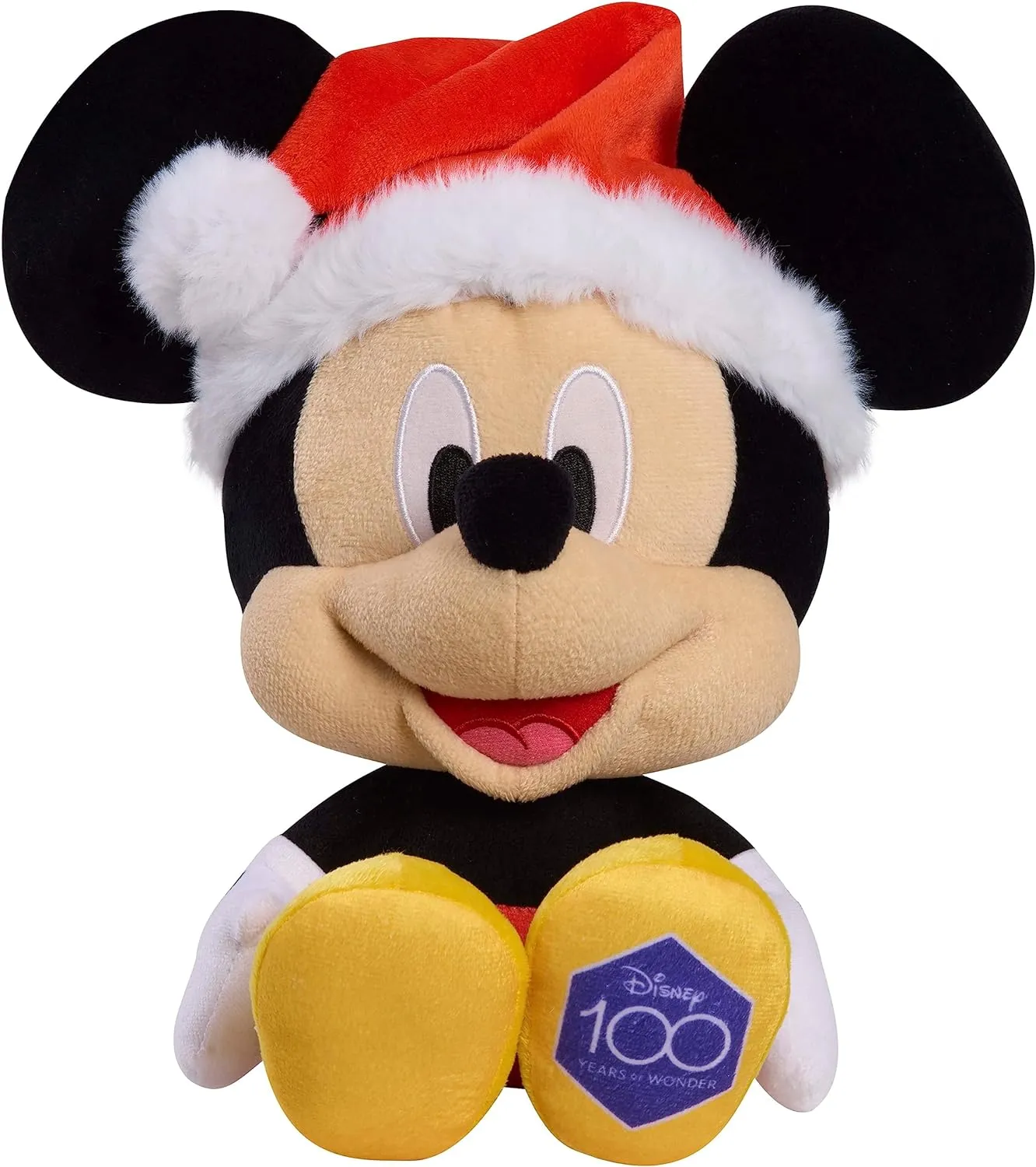 Disney100 Years of Wonder Mickey Mouse Large Holiday Plush Stuffed Animal, Kids Toys for Ages 2 Up by Just Play