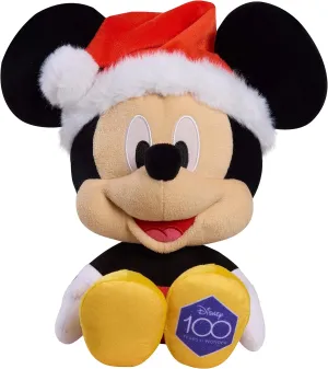 Disney100 Years of Wonder Mickey Mouse Large Holiday Plush Stuffed Animal, Kids Toys for Ages 2 Up by Just Play