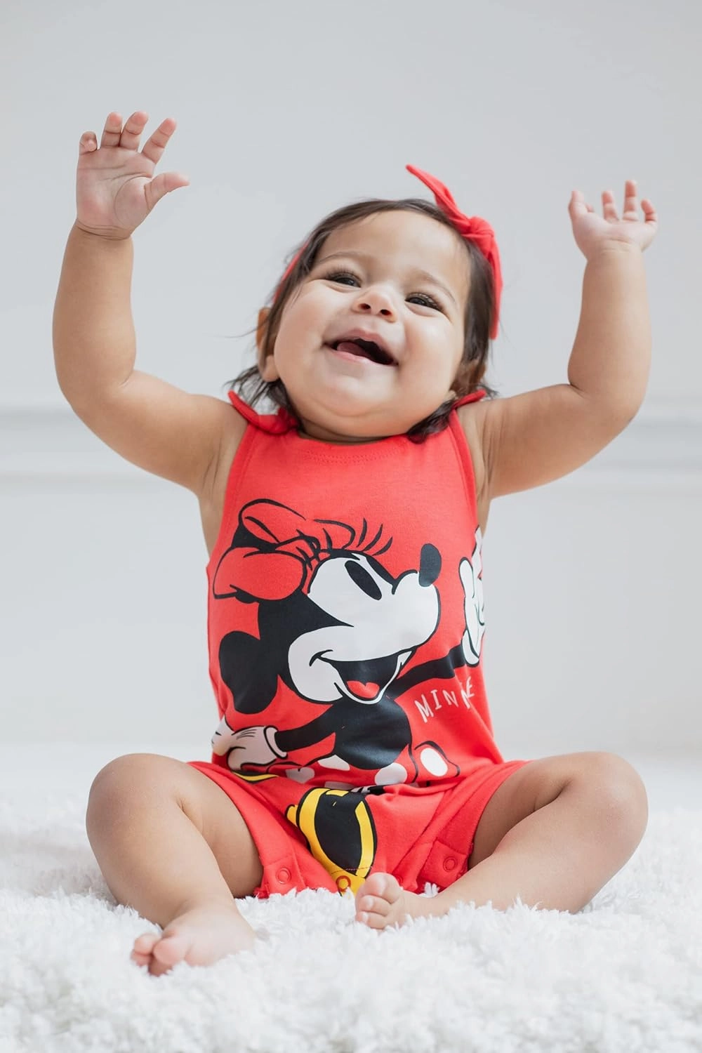 Disney Minnie Mouse Winnie the Pooh Lion King Lilo & Stitch Simba Romper and Headband Newborn to Toddler