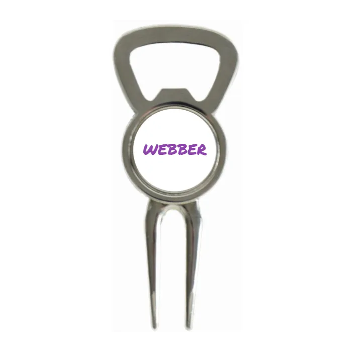 Divot Tool Bottle Opener Shiny Silver