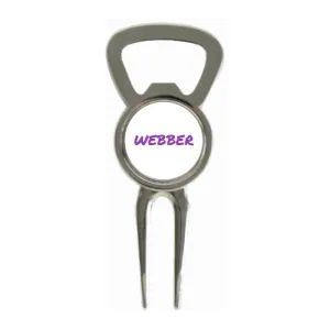 Divot Tool Bottle Opener Shiny Silver