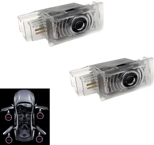 Door Lights Logo Projector Courtesy Welcome 3D Shadow Light Never Fade Compatible with Cadillac SRX XTS ATS XT4 XT5 XT6 CT5 CT6 accesories (Color Logo)