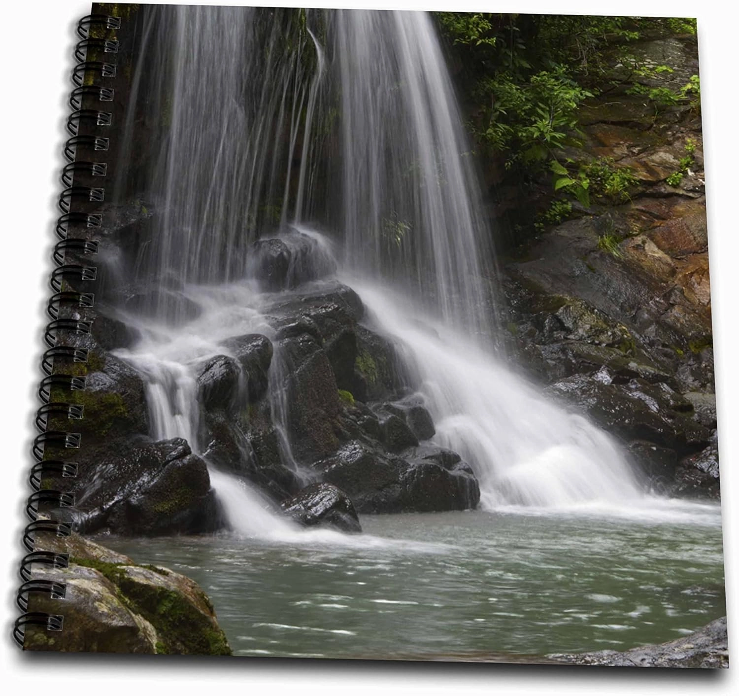 Drawing Book 8 x 8 inch - Waterfall photography of Paine Creek on Cumberland Plateau in TN Designs - Photography