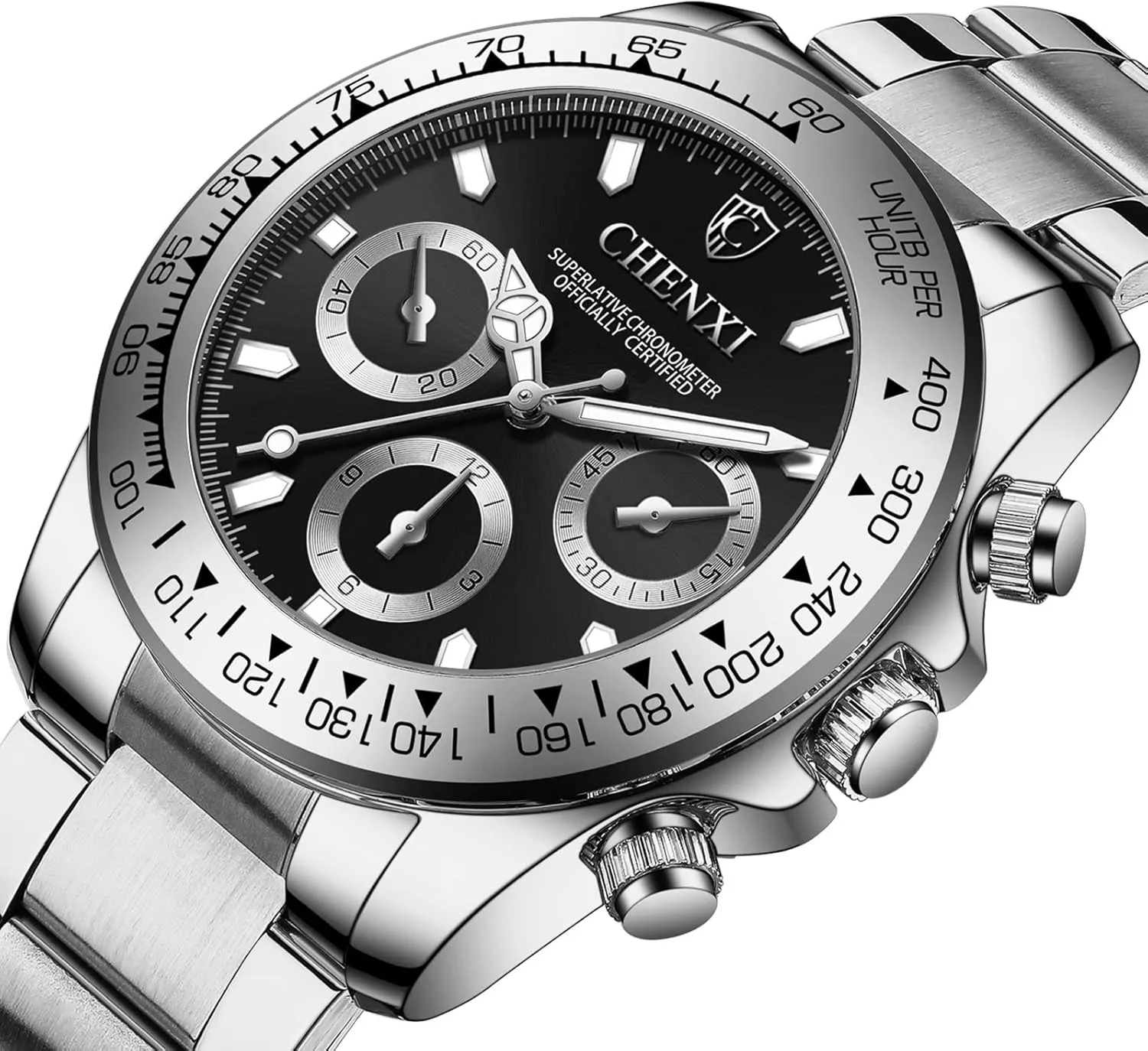 DREAMING Q&P Fq-005 Classic Style Gold Stainless Steel Mens Wrist Watches with Crystals for Man