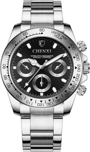 DREAMING Q&P Fq-005 Classic Style Gold Stainless Steel Mens Wrist Watches with Crystals for Man