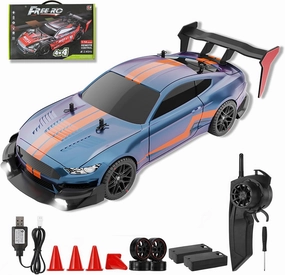 Drift RC Car,Remote Control Car Racing Drifting Car 40km/h 4WD High Speed Remote Control Truck Kids Toy for Boys and Teenagers (Dark Blue)
