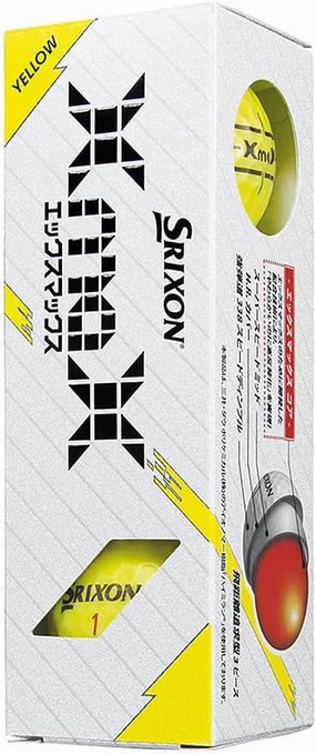 Dunlop SRIXON Xmax 2024 SRIXON Xmax Golf Balls Sleeve (Pack of 3) Yellow