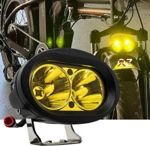 E-bike High Output LED Headlight Neon Yellow Compatible with Rad Power Bikes RadMini RadRover RadExpand RadRunner