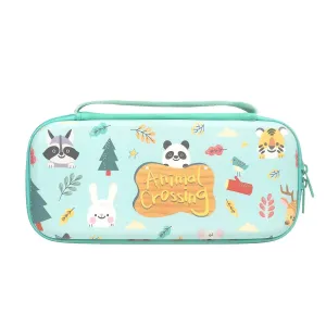 Eamily Carrying Case for Nintendo Switch/Switch OLED/Switch Lite, Waterproof Animal Crossing Travel Bag, Anti-drop Hard Shell Handbag with Wrist Strap