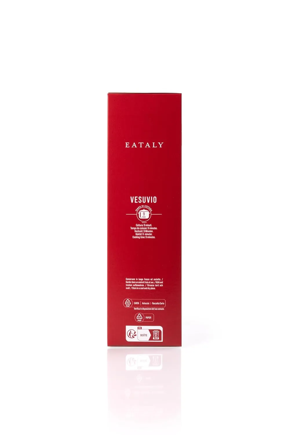 Eataly Italian Vesuvio Pasta Noodles - 500g (17 oz.) Box -Authentic Durum Semolina Wheat - Made in Italy- Dried Pasta for Gourmet Dining, 1 Pack