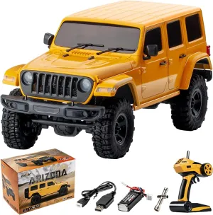 EAZYRC Arizona RC Crawler 1/18 Scale Remote Control Car 4WD Off Road Truck Climbing Car Models RTR with 2.4GHz Transmitter Battery and Charger