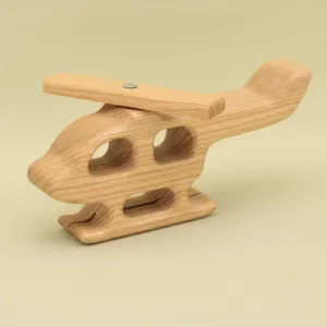 Eco-Friendly Handmade Natural Wooden Helicopter FY32 Montessori and Waldorf Educational Influence Sky Explorer Lotes Toys Baby Gift