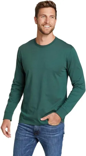 Eddie Bauer Men's Legend Wash 100% Cotton Long-Sleeve Classic T-Shirt