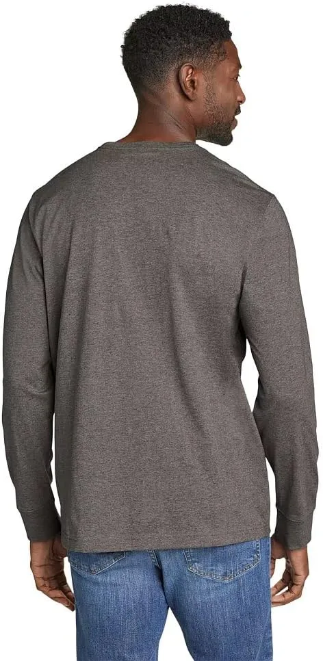 Eddie Bauer Men's Legend Wash 100% Cotton Long-Sleeve Classic T-Shirt